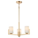 Dart Chandelier - Satin Brass / Satin White