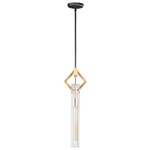 Flambeau Pendant - Black / Clear