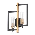 Flambeau Wall Sconce - Black / Clear