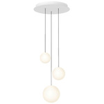 Bola Sphere Option 1 Chandelier - Chrome / Opal