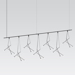 Suspenders 1-Tier Linear Pendant - Satin Black / Acrylic