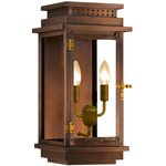 Contempo Flush Outdoor Wall Light - Antique Copper / Clear