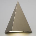 Fortis Pyramid Outdoor Wall Sconce - Cast Bronze / Opal