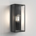 Messina Outdoor Wall Sconce - Textured Black / Clear