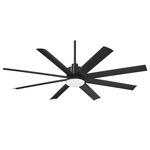 Slipstream Ceiling Fan with Light - Coal / Coal / Opal