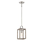 Country Estates Mini Pendant - Brushed Nickel / Clear Seeded