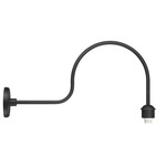 RLM Outdoor Hook Wall Sconce Arm - Sand Black