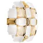 Mida Wall Sconce - White / Gold