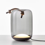 Knot Table Lamp - Chrome Black / Transparent Smoke Grey