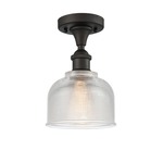 Dayton Semi Flush Ceiling Light - Oil Rubbed Bronze / Clear