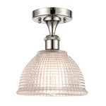 Arietta Semi Flush Ceiling Light - Polished Nickel / Clear