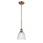 Castile Pendant - Brushed Brass / Clear