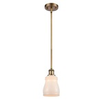 Ellery Pendant - Brushed Brass / White