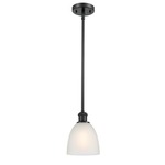 Castile Pendant - Matte Black / White