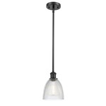 Castile Pendant - Matte Black / Clear