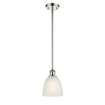 Castile Pendant - Polished Nickel / White