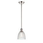 Castile Pendant - Polished Nickel / Clear