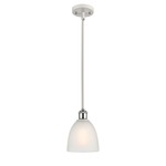 Castile Pendant - White / Polished Chrome / White