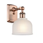 Dayton Wall Sconce - Antique Copper / White