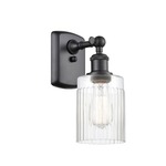 Hadley Wall Sconce - Matte Black / Clear