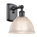 Arietta Wall Sconce - Matte Black / Clear