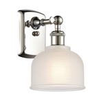 Dayton Wall Sconce - Polished Nickel / White