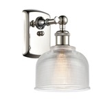 Dayton Wall Sconce - Polished Nickel / Clear