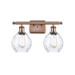 Waverly Bathroom Vanity Light - Antique Copper / Clear