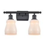 Ellery Bathroom Vanity Light - Matte Black / White