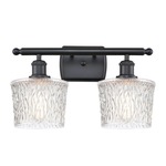 Niagra Bathroom Vanity Light - Matte Black / Clear