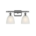 Castile Bathroom Vanity Light - Polished Chrome / White