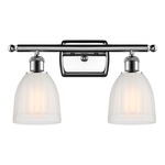 Brookfield Bathroom Vanity Light - Polished Chrome / White