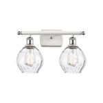 Waverly Bathroom Vanity Light - White / Polished Chrome / Clear