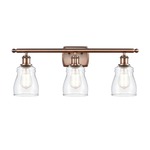 Ellery Bathroom Vanity Light - Antique Copper / Clear