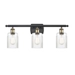 Hadley Bathroom Vanity Light - Black / Antique Brass / Clear