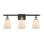 Ellery Bathroom Vanity Light - Black / Antique Brass / White