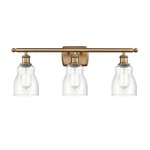 Ellery Bathroom Vanity Light - Brushed Brass / Clear Seedy