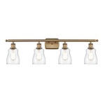 Ellery Bathroom Vanity Light - Brushed Brass / Clear