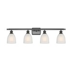 Brookfield Bathroom Vanity Light - Oil Rubbed Bronze / White