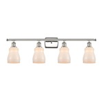 Ellery Bathroom Vanity Light - Polished Nickel / White