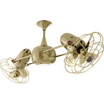 Duplo Dinamico Metal Ceiling Fan - Polished Brass