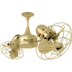 Duplo Dinamico Metal Ceiling Fan - Brushed Brass