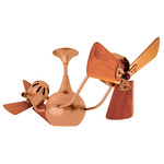 Vent Bettina Wood Ceiling Fan - Brushed Copper / Mahogany Tone