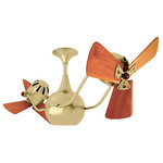 Vent Bettina Wood Ceiling Fan - Brushed Brass / Mahogany Tone