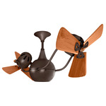 Vent Bettina Wood Ceiling Fan - Bronzette / Mahogany Tone