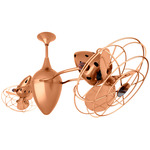 Ar Ruthiane Metal Ceiling Fan - Brushed Copper