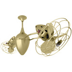 Ar Ruthiane Metal Ceiling Fan - Brushed Brass