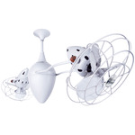 Ar Ruthiane Metal Ceiling Fan - Gloss White