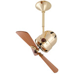 Bianca Directional Wood Ceiling Fan - Brushed Brass / Mahogany