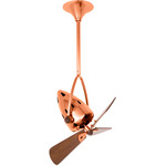 Jarold Directional Wood Ceiling Fan - Brushed Copper / Mahogany Tone